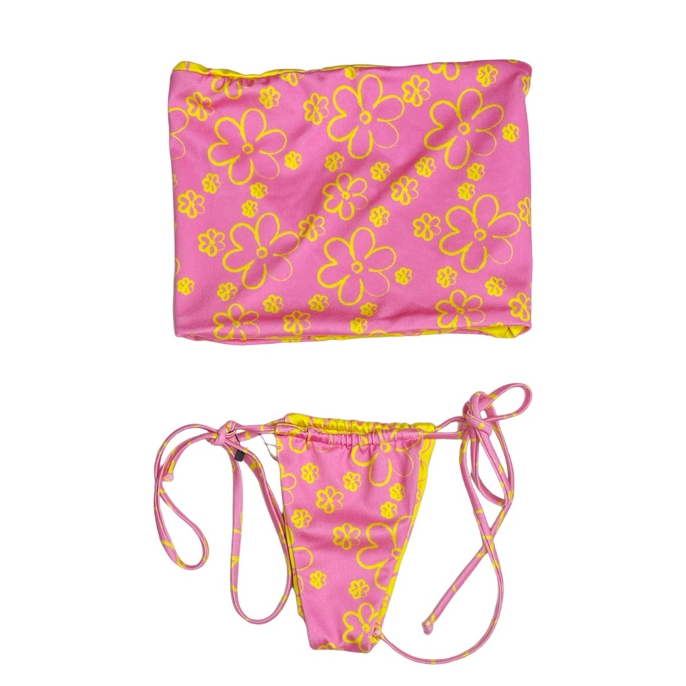 NESSY SWIMWEAR Set Flora Tankini Top (S) & Kendal Bottom (XS)